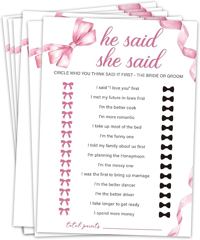 Bridal Shower Games Wedding Shower Games Cards Engagement Party Wedding Game by Unknown