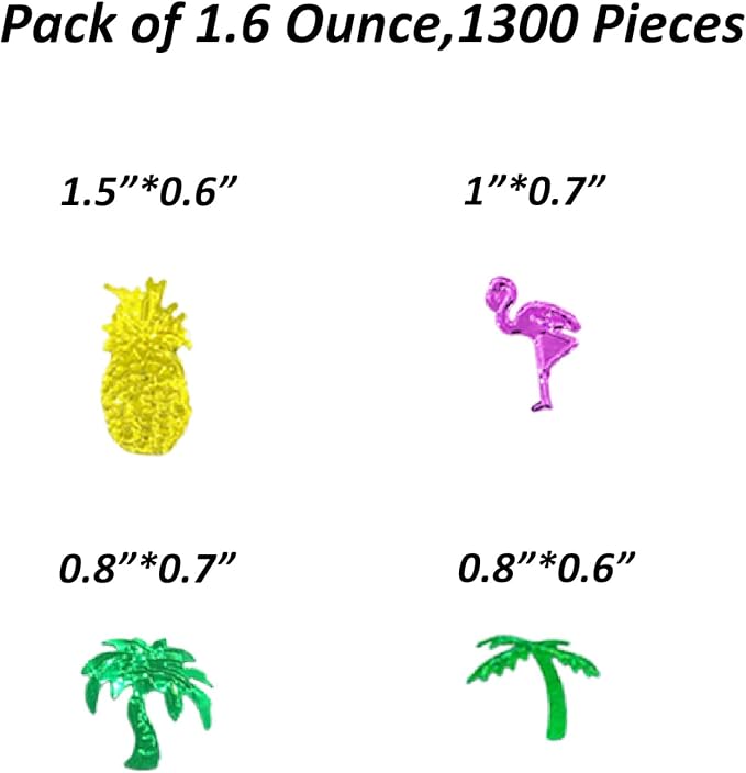 Confetti Table Foil Metallic Sequins Tropical Jungle Safari Festival - Image 2