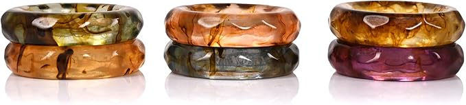 Spring Pastel Epoxy Napkin Rings - Image 8