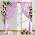 MLMW Wedding Arch Draping Fabric 1 Panel 29" x 20Ft Easter Lilac Sheer Wedding by MLMW