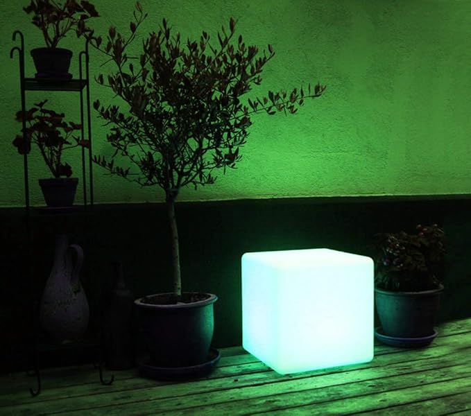 Mr.Go 10-inch Rechargeable LED Cube Light w/Remote, 16 RGB Colors & Dimmable - Image 7