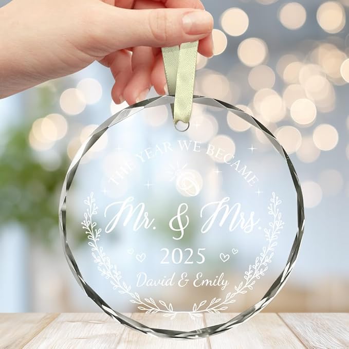 Personalized Wedding Christmas Ornaments - Image 2
