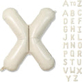 Giant Alphabet X Foil Name Balloons, Cream Ivory White Inflatable Word X Letters by Lingqiang