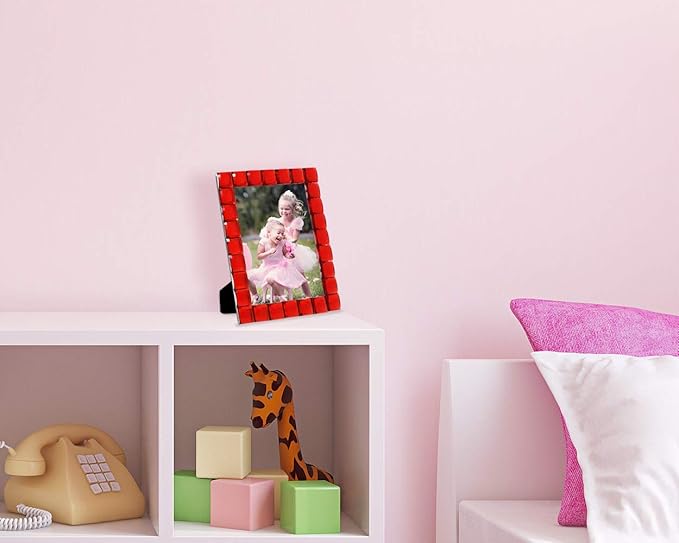Isaac Jacobs Decorative Sparkling Red Jewel Picture Frame, Photo Display & Home - Image 6