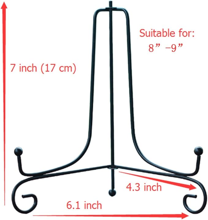 7"Iron Display Stand, Displays Picture Frames, Decorative Plates, Tablets and - Image 2