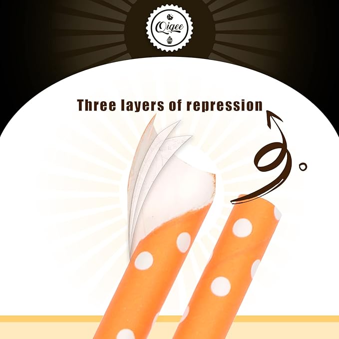 Yellow Orange Paper Straws for Drinking Yellow Disposable Straws 150pcs - Image 2
