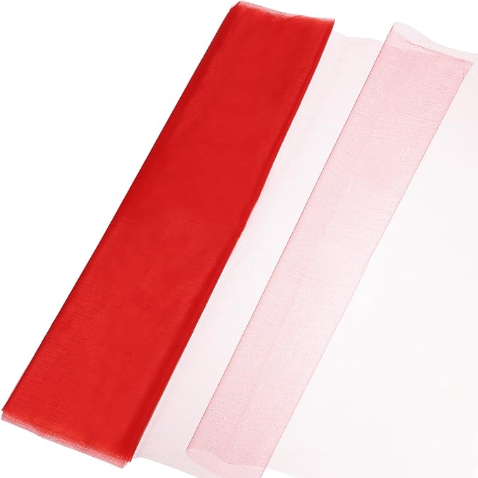 uxcell 19" by 5.5 Yard Tulle Fabric Backdrop Curtains by uxcell