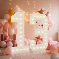 LOBOOM 4FT Light Up Numbers, Marquee Numbers 4 Feet Tall Giant Number 13 Mosaic by LOBOOM
