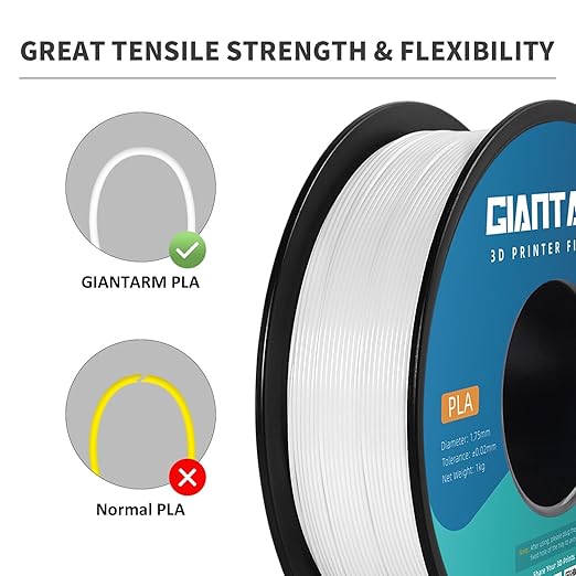 GIANTARM 3D Printer Filament, 1Kg Spool, 1.75mm Dimension Accuracy +/- 0.03mm - Image 3