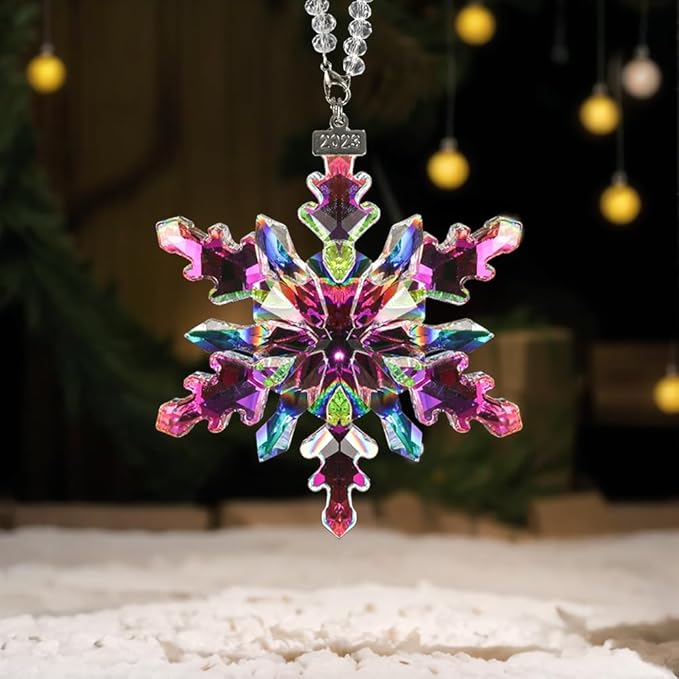 2024 Christmas Ornament Crystal Snowflake Ornaments Annual Edition Christmas - Image 4