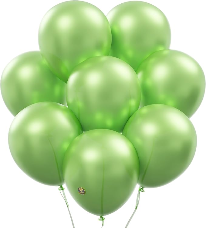AFTERLOON® Biodegradable Balloons 24 pcs Pearlized Lime Green 10 Inch, by AFTERLOON%C2%AE