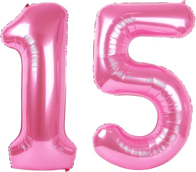 number pink 15 balloon by Upgesy