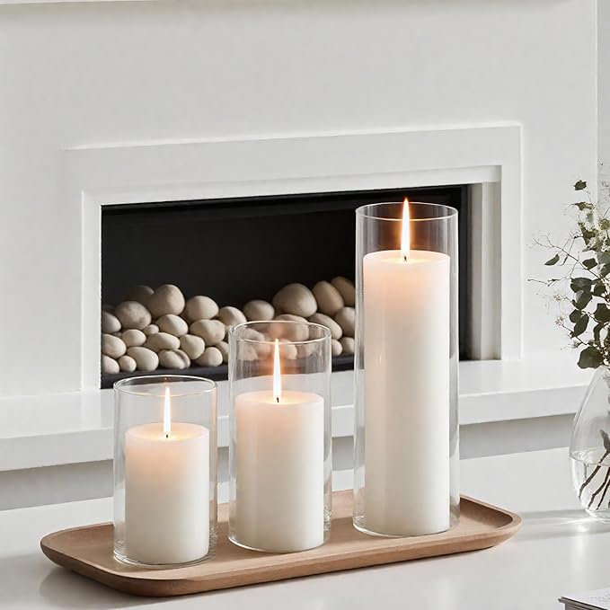 24 Pcs White Pillar Candles - Image 7