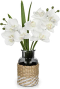 White Orchids Artificial Flowers by Oairse