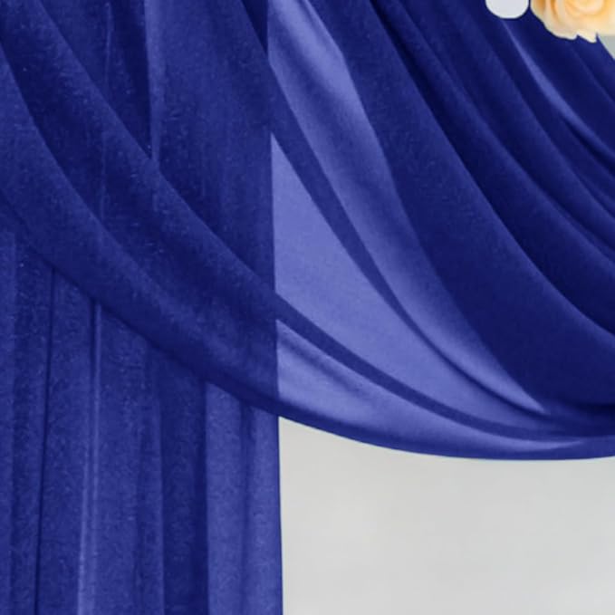 Royal Blue Wedding Arch Draping Fabric 2 Panels 29" x 20 FT Blue Wedding Drapes - Image 6