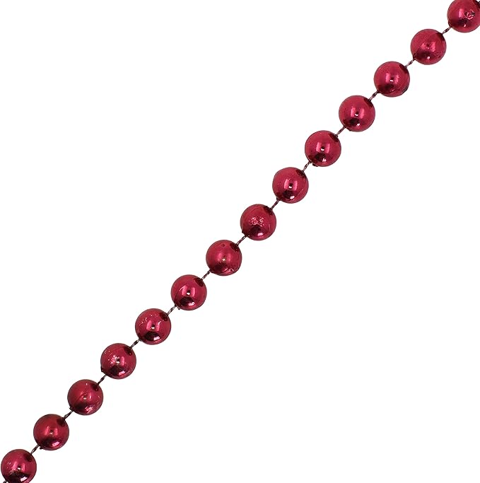 Mandala Crafts 10mm Faux Burgundy Pearl Beads Roll - Image 2