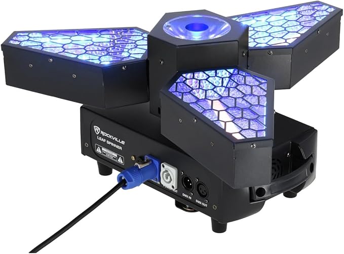 Rockville Leaf Spinner 250W 3-in-1 Rotating DJ Stage Light - Image 5