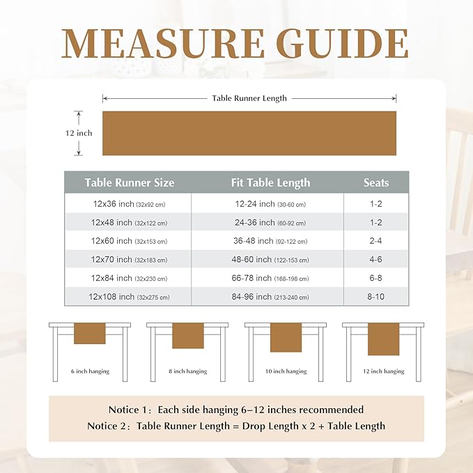 2 Pack White Table Runner 12 x 72 Inch Solid Color Farmhouse Runners Coffee - Image 6