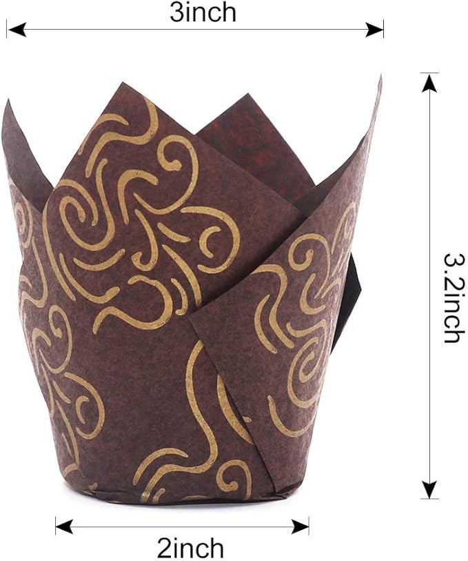 150pcs Tulip Cupcake Liners Baking Cups Muffin Liner Grease-Proof Paper Cupcake - Image 3