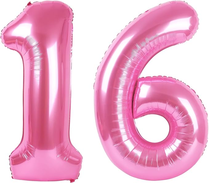 number pink 16 balloon by Upgesy