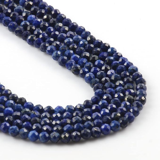 Song Xi 120pcs 3mm Natural Dark Lapis Lazuli Gemstone Beads Faceted Round Loose - Image 8