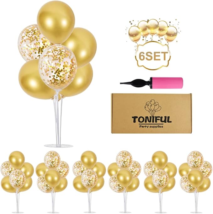 TONIFUL Inflatable Toys 6 Balloon Centerpieces by TONIFUL