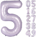 Lilac 40 Inch Large Number 5 Birthday Balloon, Five 5th 15 25 35 50 55 Birthday by Upgesy
