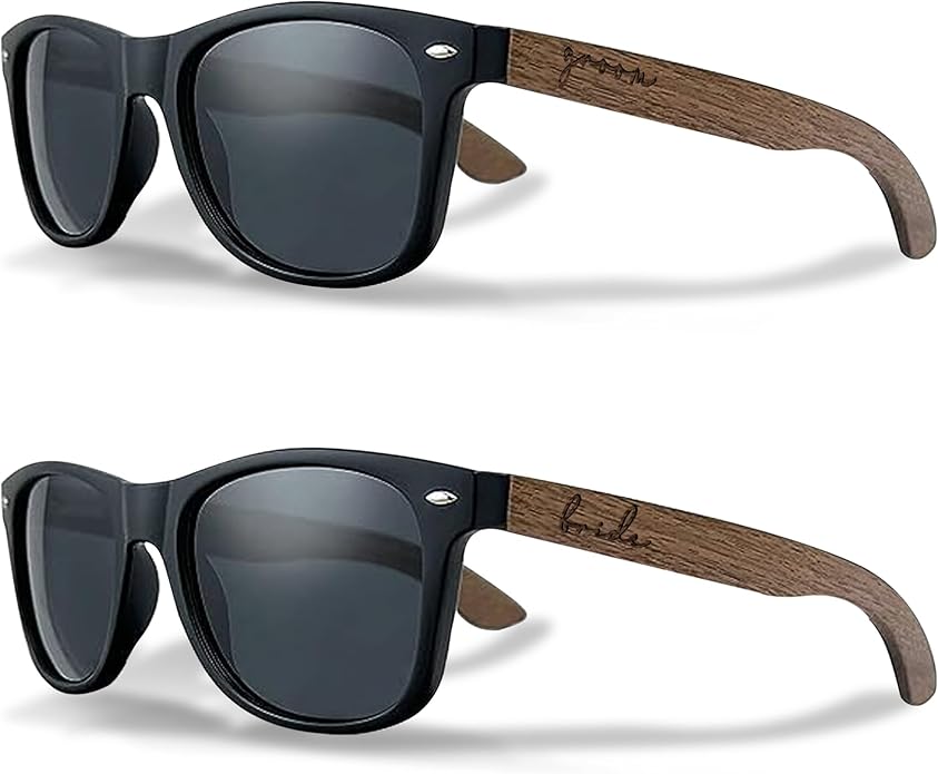 Bride and Groom Polarized Sunglasses by GroomBrideGifts