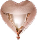 10pcs Rose Gold Foil Heart Shaped Balloons by LHOAVWE