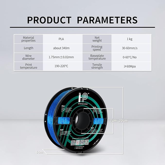 Glitter PLA Filament, Twinkling 3D Printer Filament, PLA Filament 1.75mm - Image 6
