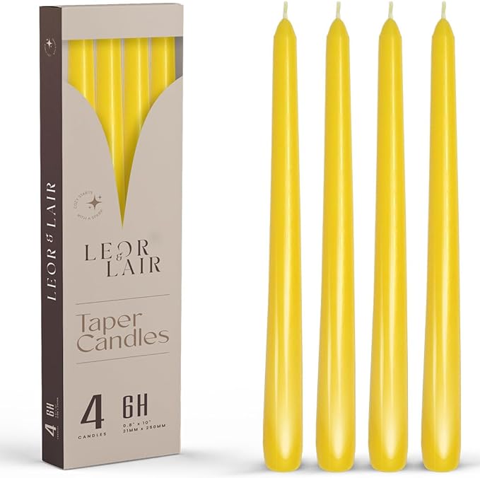 Leor & Lair Yellow Taper Candles by LeorLair