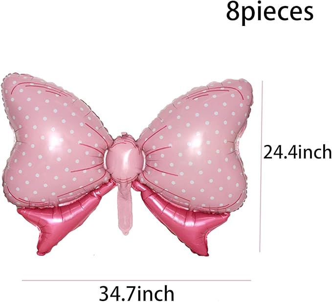 36 Inches Bow Foil Balloon Huge Bowtie Pink Balloon - Image 2