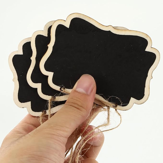 24 Pack Mini Wooden Chalkboard Signs - Image 5