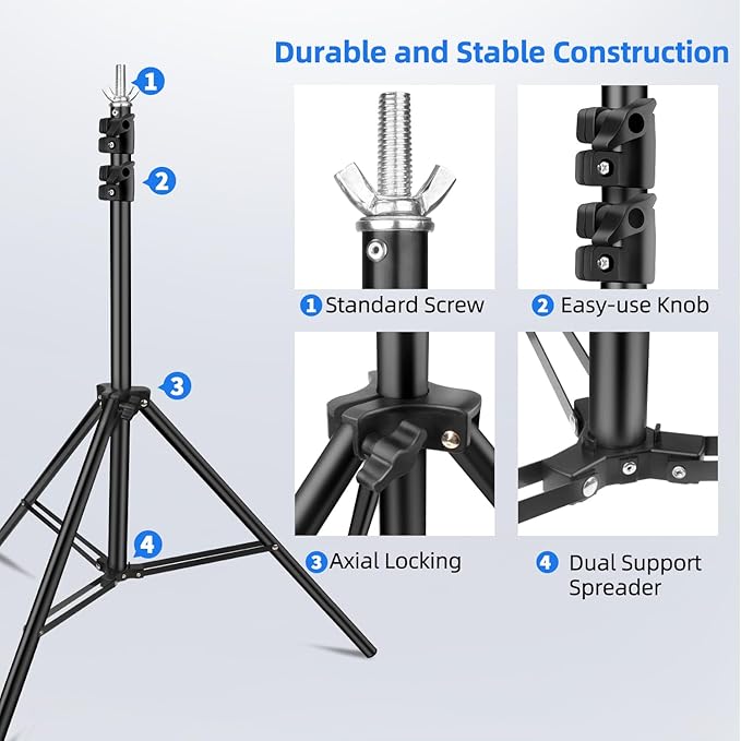 Hemmotop Photo Backdrop Stand, 10x7 ft Background Stand - Image 5