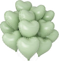 Sage Green Heart Balloons, 18Inch Pastel Green Helium Polyester Film Balloon by Adorely