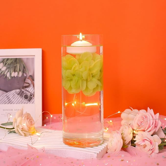 24 Pcs Floating Candles for Centerpieces and Floating Flowers Artificial - Image 7