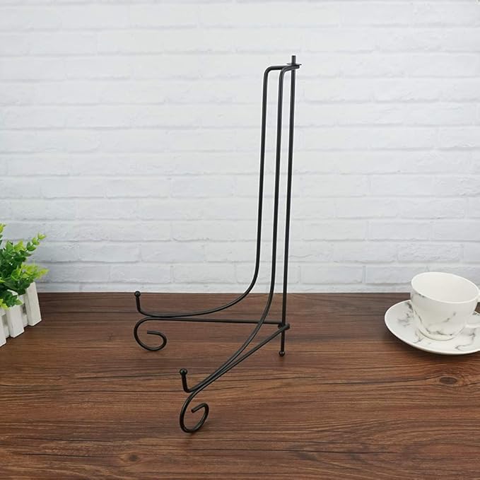 Iron Display Stand Large Black Iron Easel Plate Display Photo Holder Stand - Image 4