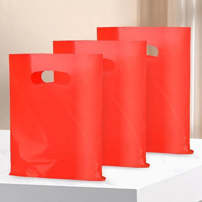 Red 100 PCS Small Gift Bags, Treat Retail Pouches - Image 6