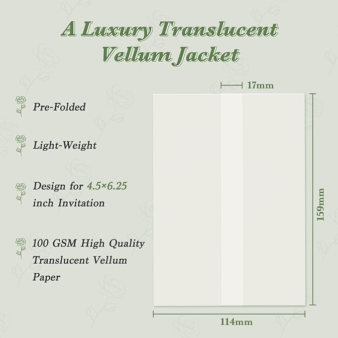 30 Pack Pre-Folded Vellum Jackets - Image 2