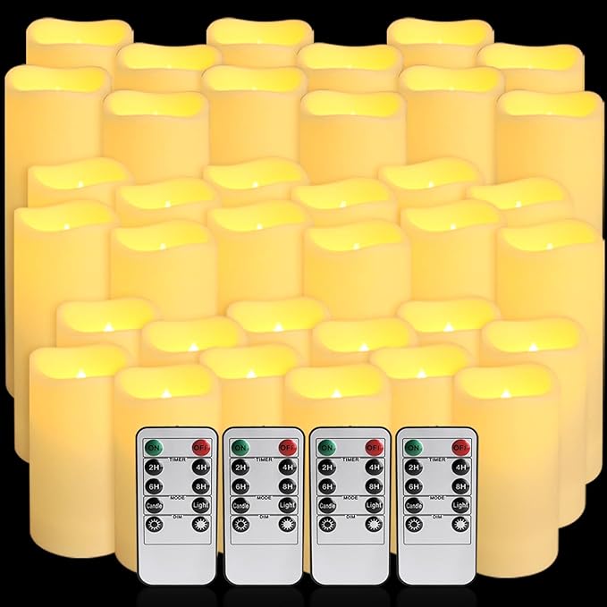 36-Pack Flickering Flameless Candles - Image 2