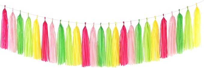 Hawaiian-Themed Pool Party-Decorations Tassel Garland by Panduola