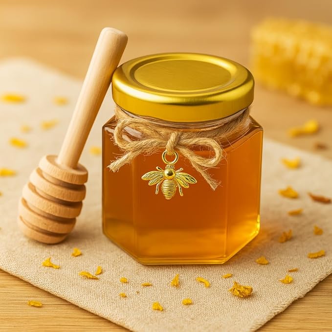 50 Pack 1.5 oz Hexagonal Honey Jars - Image 4