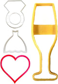 BRIDAL SHOWER ENGAGEMENT WEDDING COOKIE CUTTER SET OF 4 MADE IN USA by YNGLLC