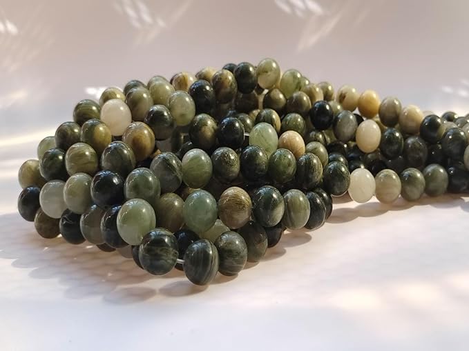 Stone Beads 6mm 140pcs Green Grass Jade Beads Round Loose Gemstones Beads - Image 4