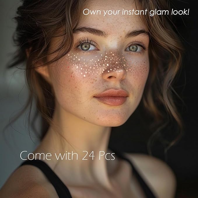 Glitter Freckles Face Tattoo - Image 2