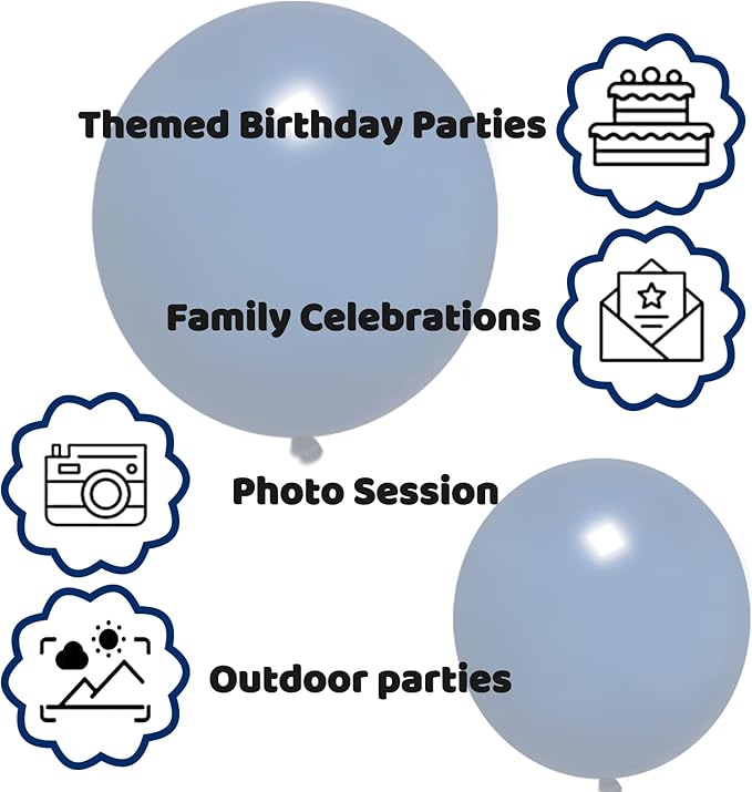 110pcs Navy Blue Balloon 12 Inch - Image 4