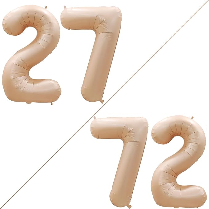 GOER Number 27 Balloons for 27th Birthday Party Decorations, 42 Inch Jumbo Foil by GOER