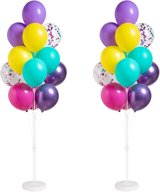Pink Blue Purple Balloon Column Kit Set of 2, Balloon Column Stand by IMISNO