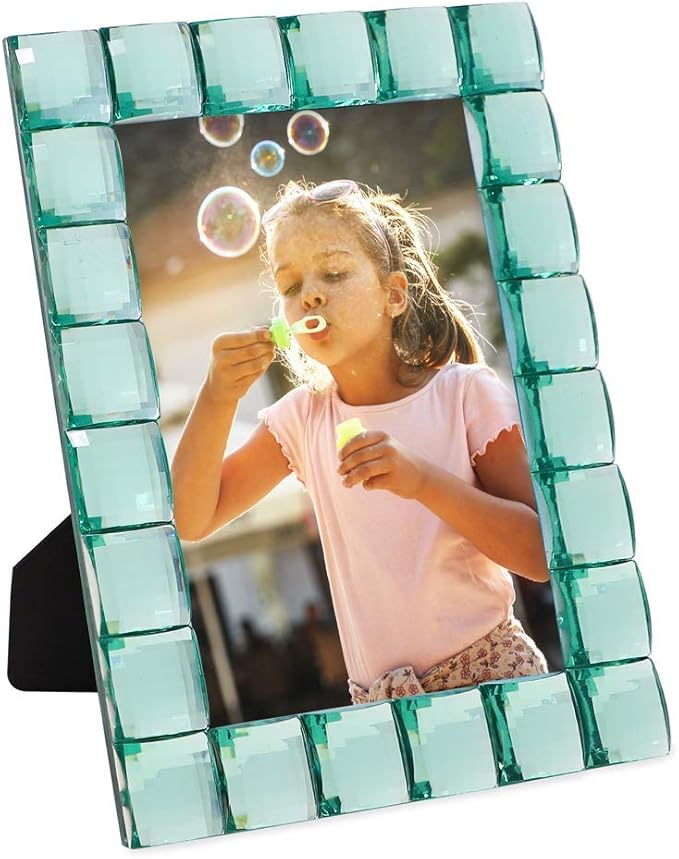 Isaac Jacobs Decorative Sparkling Light Green Jewel Picture Frame, Photo - Image 5