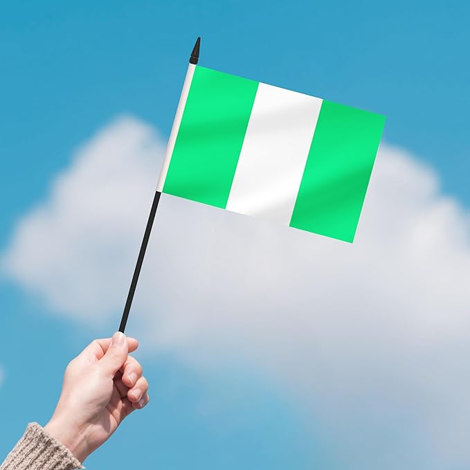 2 Pack Nigeria Desk Flag Set, Nigerian Desktop Small Miniature Table Office Flag - Image 7